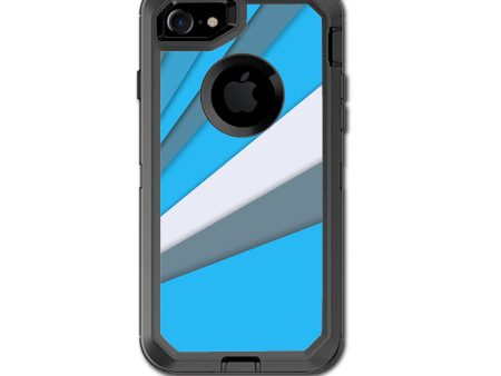 Blue Abstract Pattern Otterbox Defender iPhone 7 or iPhone 8 Skin Discount