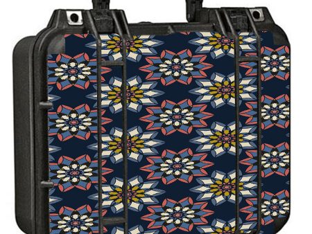 Retro Flowers Pattern Pelican Case 1400 Skin on Sale