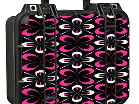 Abstract Pink Black Pattern Pelican Case 1400 Skin For Sale