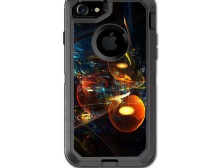 Abstract Art Bubbles Otterbox Defender iPhone 7 or iPhone 8 Skin For Discount