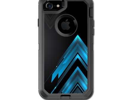 Black Blue Sharp Design Edge Otterbox Defender iPhone 7 or iPhone 8 Skin Online Sale