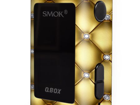 Gold Diamond Chesterfield Smok Q-Box Skin For Cheap