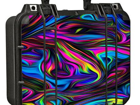 Neon Color Swirl Glass Pelican Case 1400 Skin Fashion