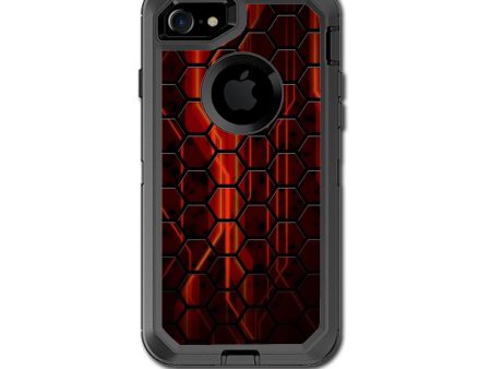 Abstract Red Metal Otterbox Defender iPhone 7 or iPhone 8 Skin on Sale