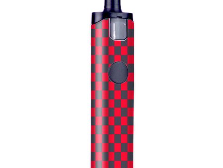 Red Gray Checkers Wismec Motiv Pod Skin Fashion