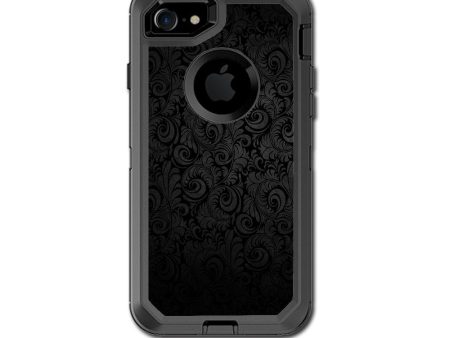 Black Floral Otterbox Defender iPhone 7 or iPhone 8 Skin Cheap