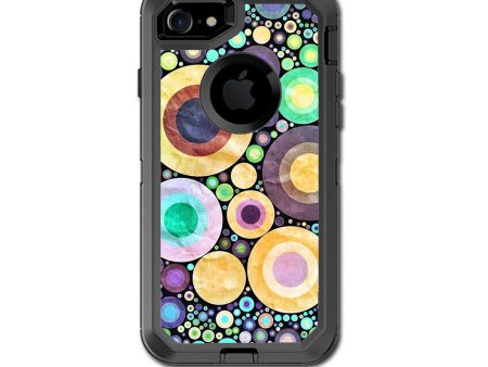 Abstract Circle Canvas Otterbox Defender iPhone 7 or iPhone 8 Skin For Sale